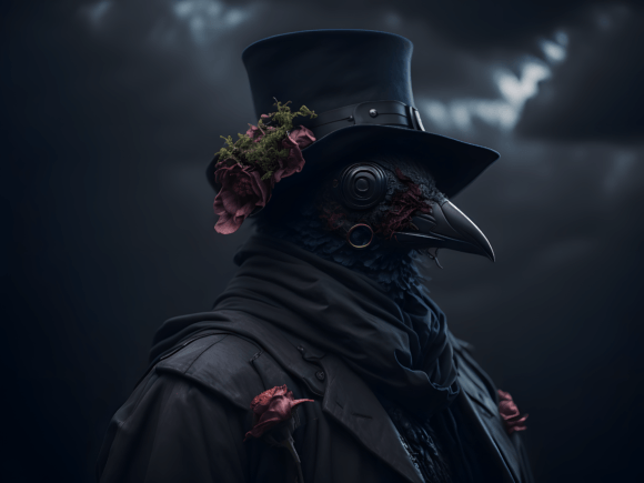 Download Plague Doctor Floral Gothic Illustration - Gothic illustration Collection
