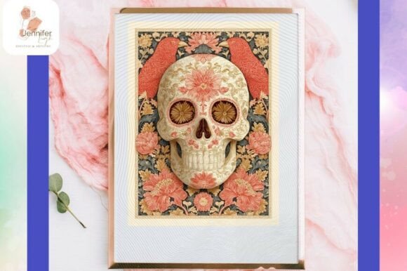 Download Sugar Skull Raven Womens Gothic Png - Skull Collection