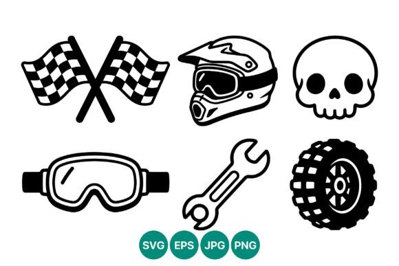 Download Racing Helmet and Skull Icons - Skull Collection