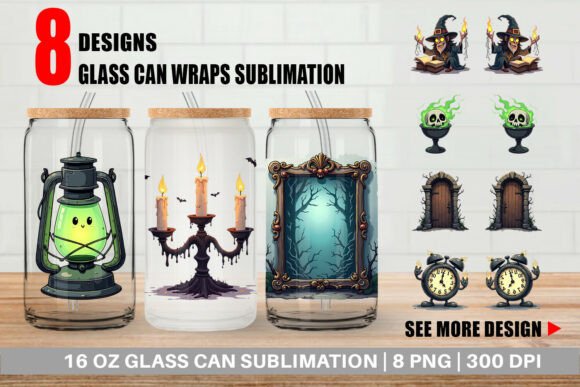 Download Gothic Haunted Objects Glass Can - Gothic haunted Collection