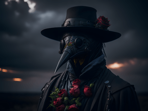 Download Plague Doctor Floral Gothic Illustration - Gothic illustration Collection