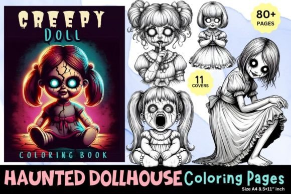 Download Haunted Dollhouse: Creepy Doll Coloring - Haunted doll Collection