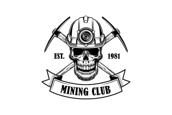 Download Coal Miners Skull Vector Illustration. H - Skull Collection