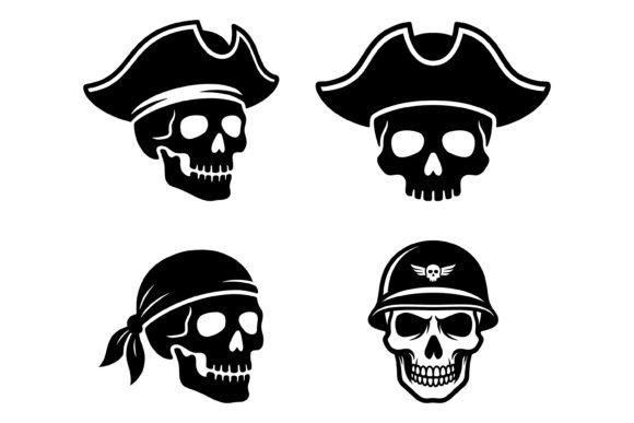 Download Pirate Skull Icons Set Skeleton Face - Skull Collection